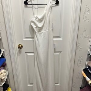 Lulu's Elegant White Maxi Dress